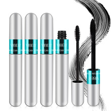4 Pack 4D Silk Fiber Waterproof Mascara, LongLasting Lengthening No Clumping Volume