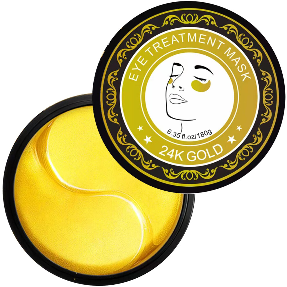 Gold/Dark 24K Under Eye Patches For Puffy Eyes, Circles, Wrinkles And Deep Hydration