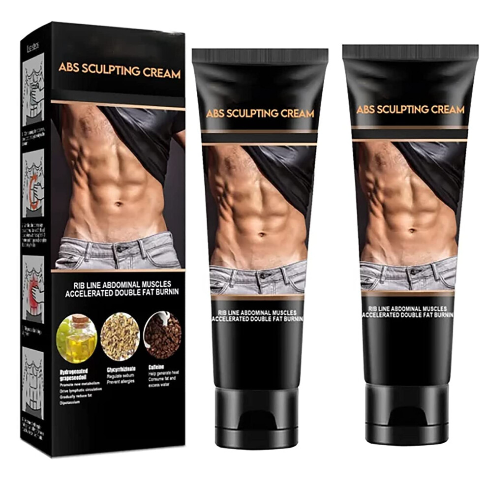 Cream Abs Sculpting And Belly Fat Burning With Natural Plant Extracts, Firming Abdominal Care For Men And Women, 2Pcs