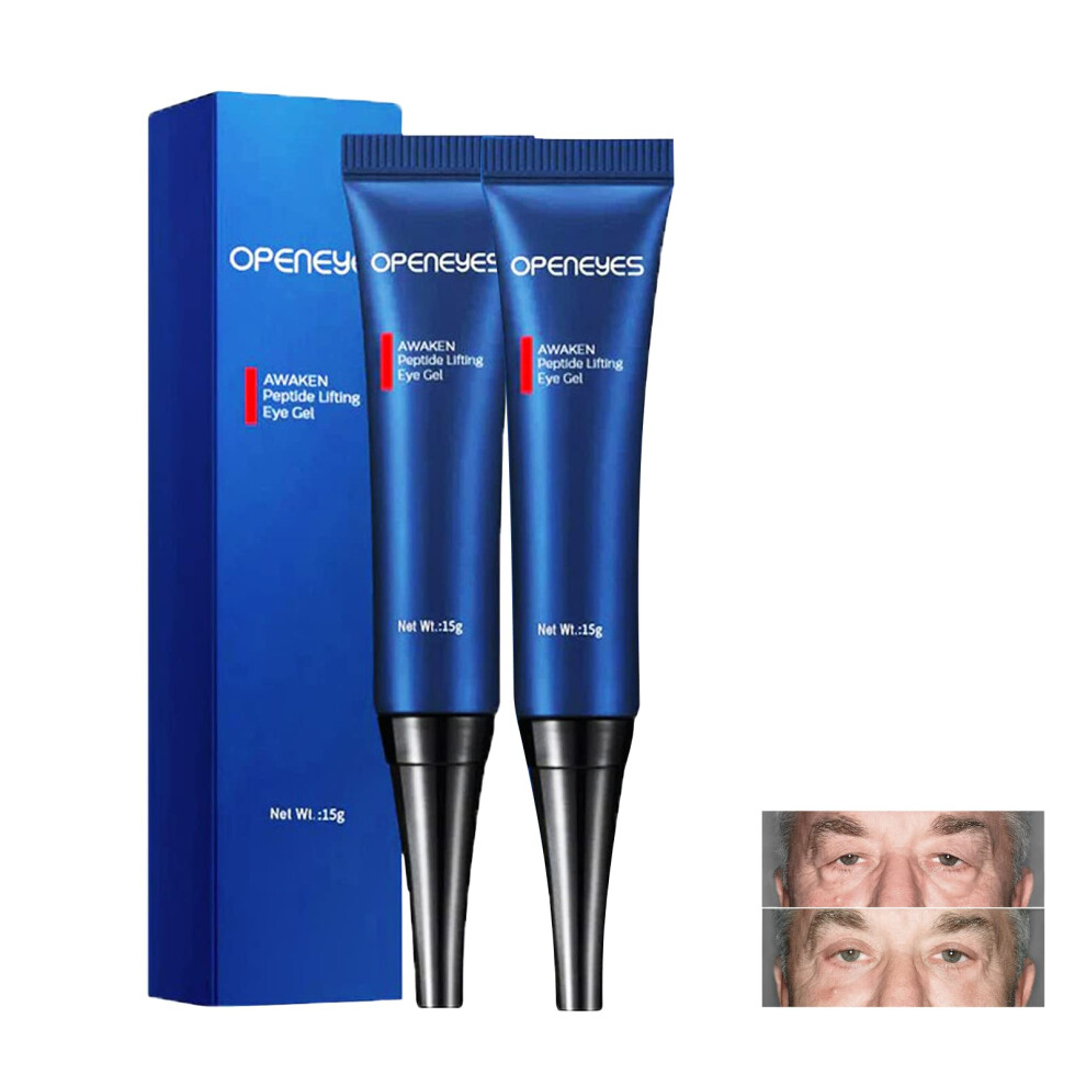 Cream/Dark Peptide Eye Gel And Anti Aging Eye Firming Serum For Circles, Puffiness, Bags, Wrinkles, 2Pcs
