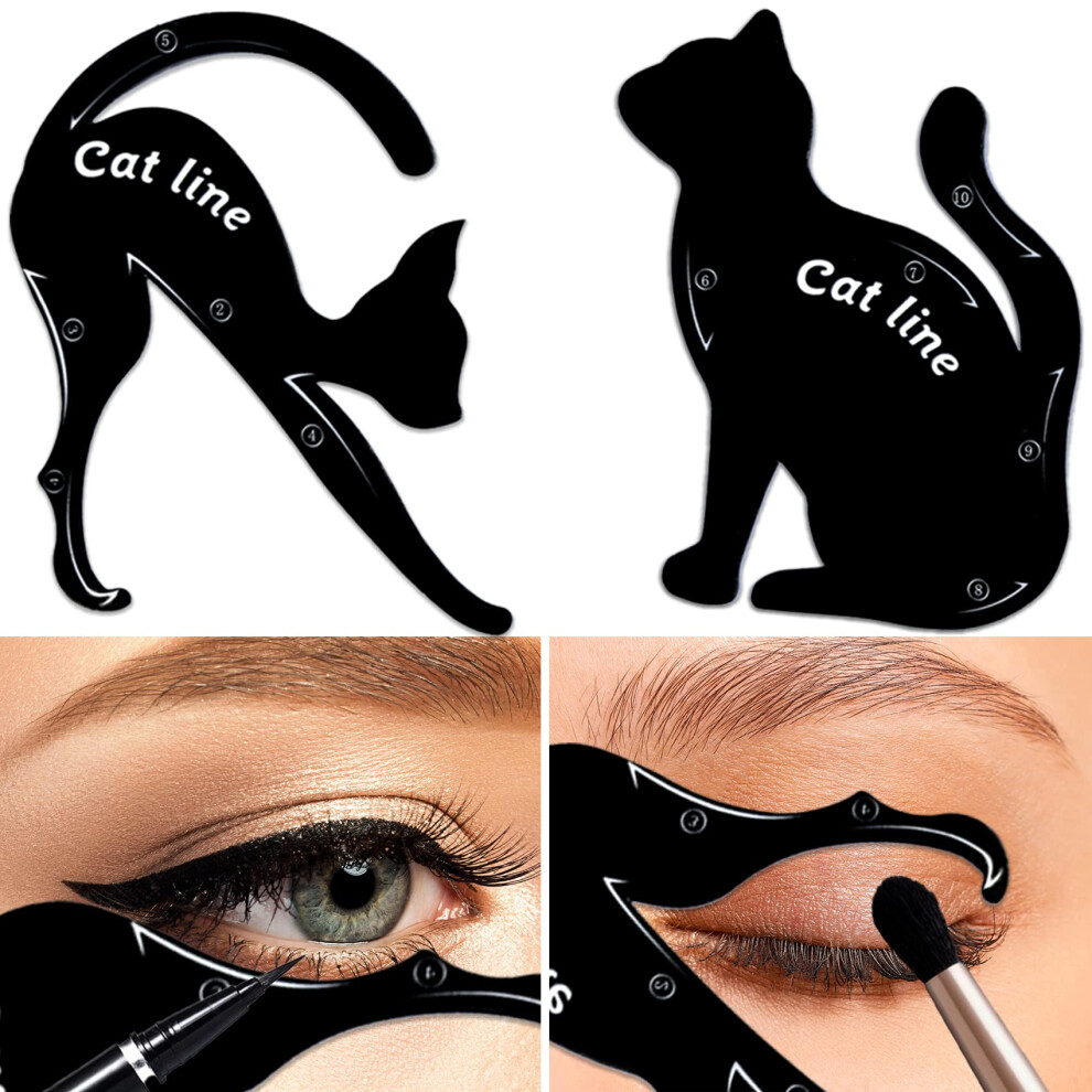 Reusable Silicone Eyeliner Stencil for Symmetrical Cat Eye Makeup and Smoky Eyeshadow Guide