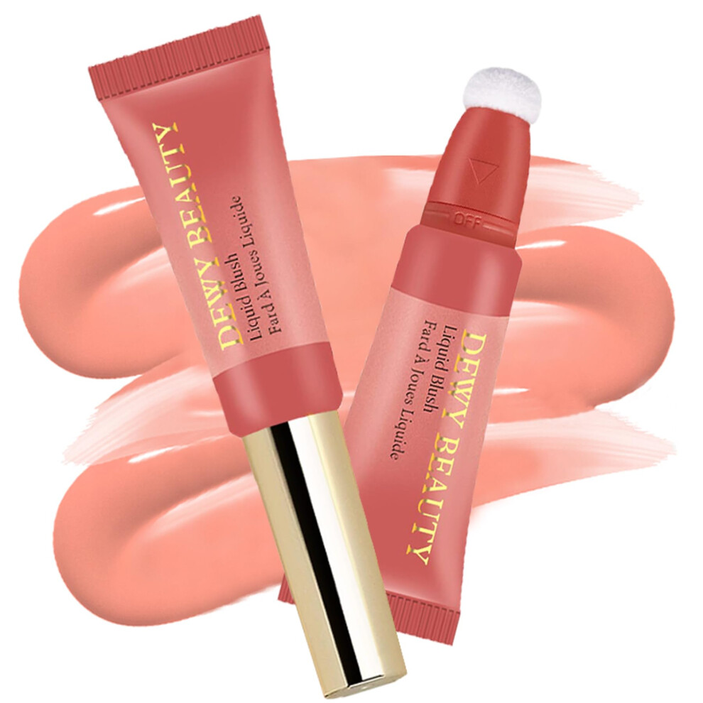 Cream Liquid Blush Blush Stick 2 In 1 Cheek And Lip Tint With Cushion Applicator Long Lasting Glow