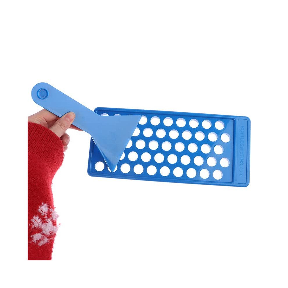 Lip Balm Filling Tray for 50 Tubes with Spatula, DIY Lip Balm Tube Holder Kit for Batch Filling