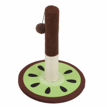 Castillo para el cuidado de las garras: rascador para gatos de cuerda de sisal natural, bola de juguete con base estable, fácil montaje para un