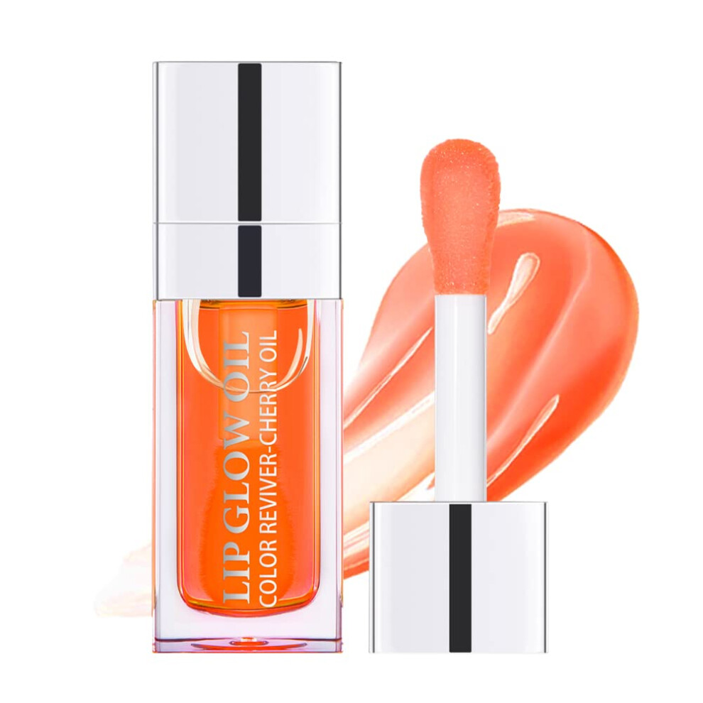 Coral Hydrating Lip Oil With Plumping Effect And Nonsticky Glossy Tinted Lip Balm For Lip Care