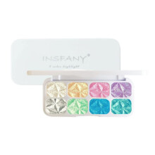 Glitter Eyeshadow Palette with Multicolor Highlighter, LongLasting Duochrome Shimmer Makeup