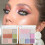 Glitter Eyeshadow and Highlighter Makeup Palette with Pearl Sequin Sparkle, Multiuse Compact 3