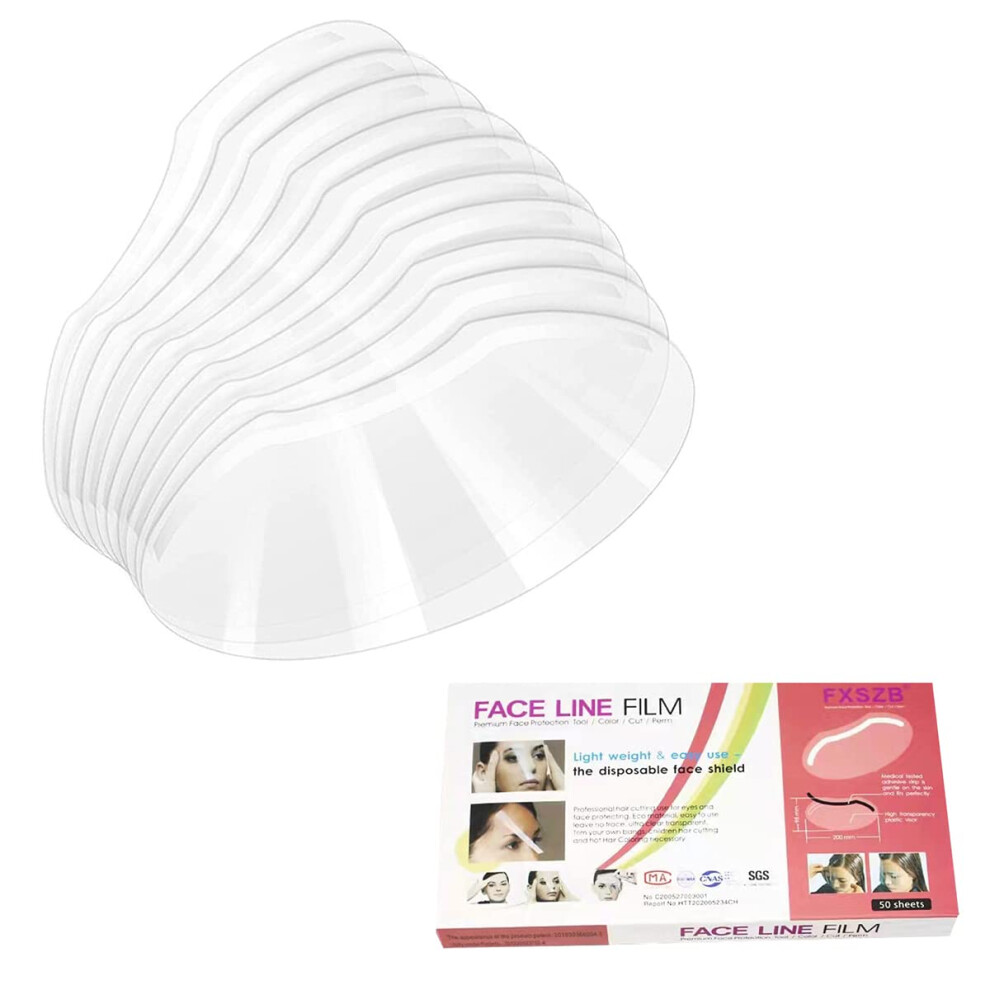 50Pcs Disposable Transparent Face Shields For Hairdressing And Makeup, Clear Protective Salon Mask 9450606913319