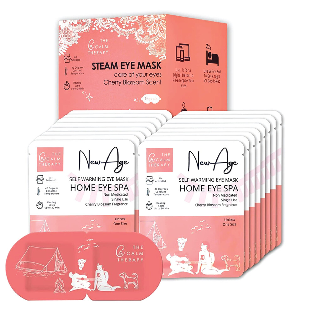 Steam Eye Mask SelfHeating Warm Compress for Dry Eyes Relief and Relaxation, Cherry 10 Pack