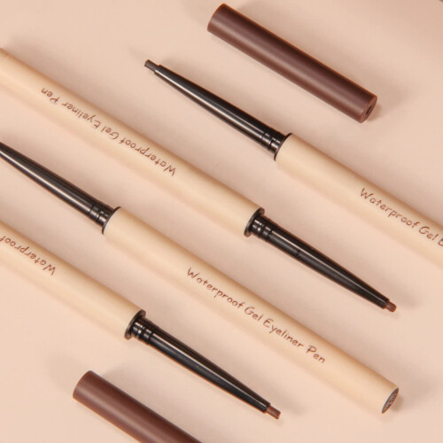 Gel Eyeliner Pen Waterproof Brown with Precise Thin Tip Smooth Formula Smudge Proof Finish 2