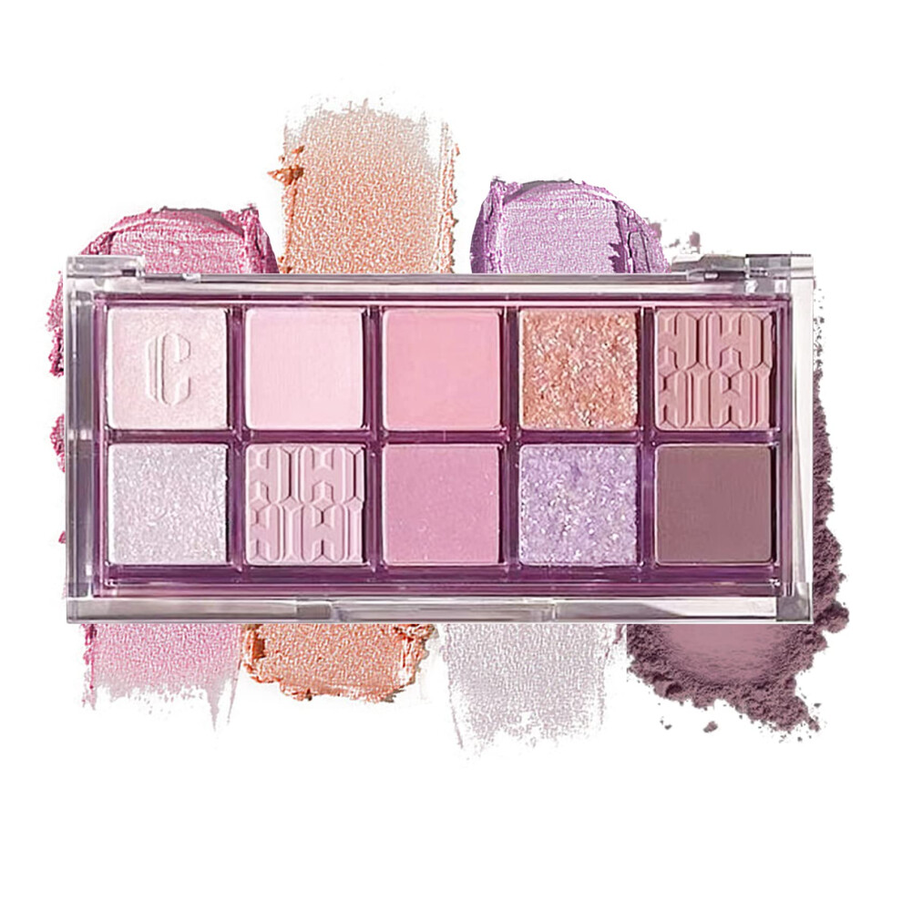 10 Color Matte Eyeshadow Palette   Pigmented Neutral Shades, Long Lasting, Smooth Blend
