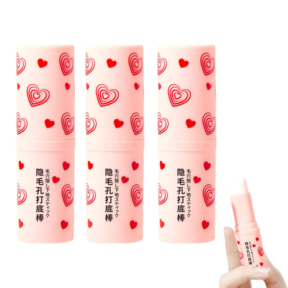 Waterproof Pore Minimizing Face Primer Stick Matte Finish for Oily Skin Smooth Complexion 3Pcs
