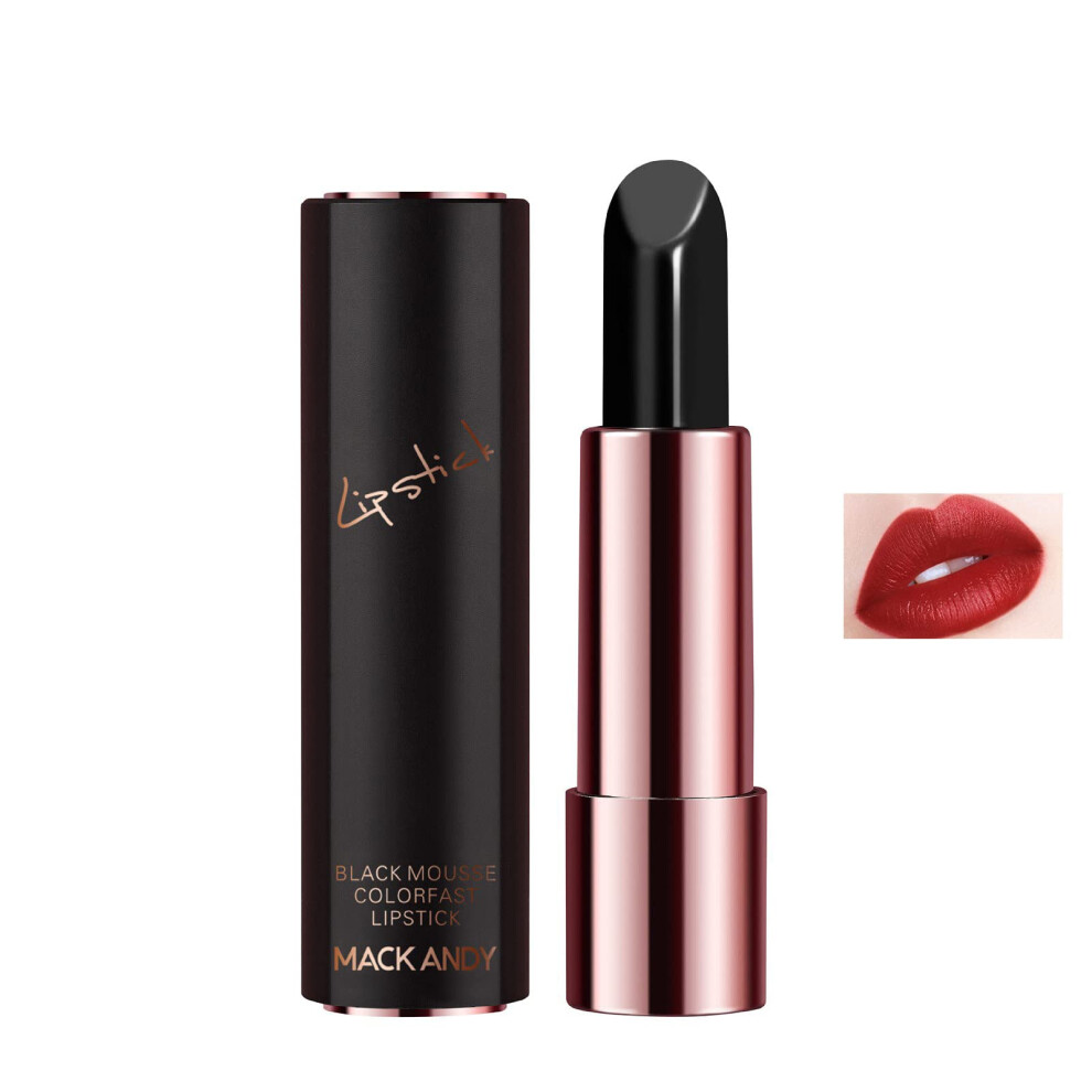 Matte Red Lipstick Waterproof Long Lasting Velvet Mousse Cream with Vitamin E Moisturizing NonGreasy (2.5ml)