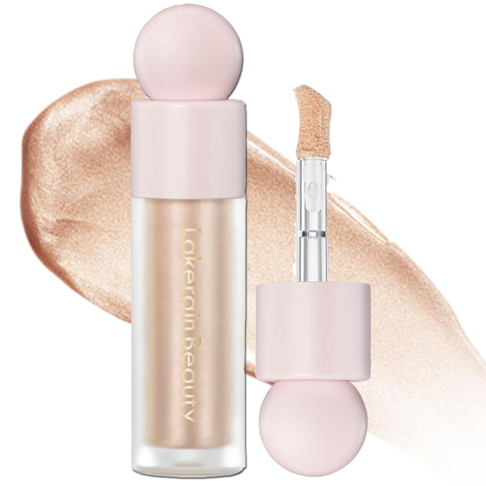 Rose Gold Waterproof Liquid Highlighter Stick for Face and Body with 24H Glow Shimmer Finish