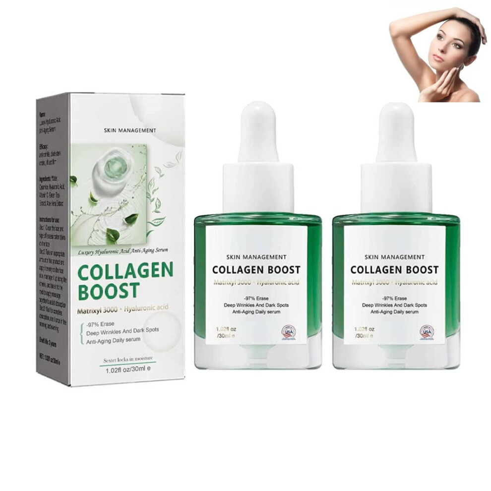 Anti Aging Hyaluronic Acid Collagen Serum 2pcs Deep Hydration Anti Wrinkle Face Treatment
