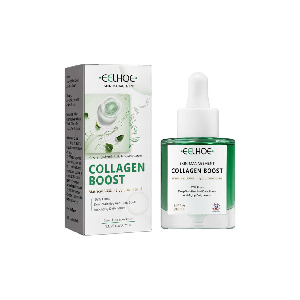 Anti Aging Serum with Hyaluronic Acid Essence for Deep Wrinkle Reduction and Collagen Boost