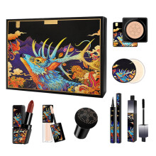 Complete Beginner Makeup Kit with Brushes, 7 Piece Set for Women, Longlasting Colors, Gift Box