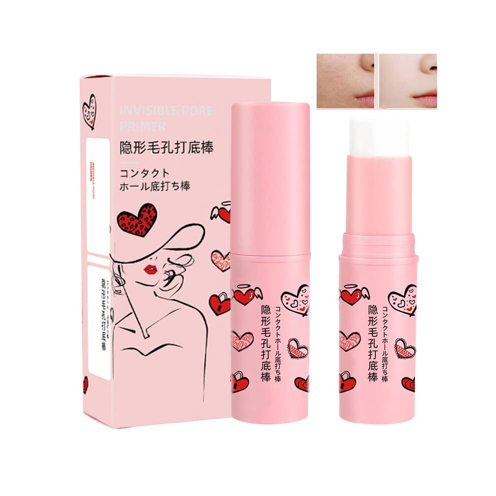 Pore Primer Stick with Pore Blurring Effect and Matte Finish, Waterproof Face Blur Stick for Smooth Skin