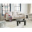 Beliani Sofa 3 Seater LOUSTO Fabric Light Beige 4