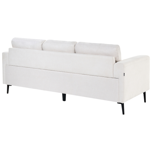 Beliani Sofa 3 Seater LOUSTO Fabric Light Beige 2