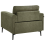 Beliani Armchair LOUSTO Fabric Green 5