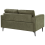 Beliani Sofa 2 Seater LOUSTO Fabric Green 5
