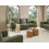 Beliani Sofa 3 Seater LOUSTO Fabric Green 2