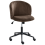 Beliani Office Chair MILES Corduroy Dark Brown 4