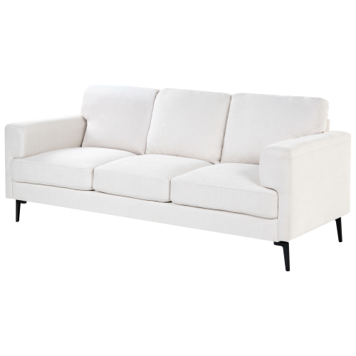 Beliani Sofa 3 Seater LOUSTO Fabric Light Beige 1
