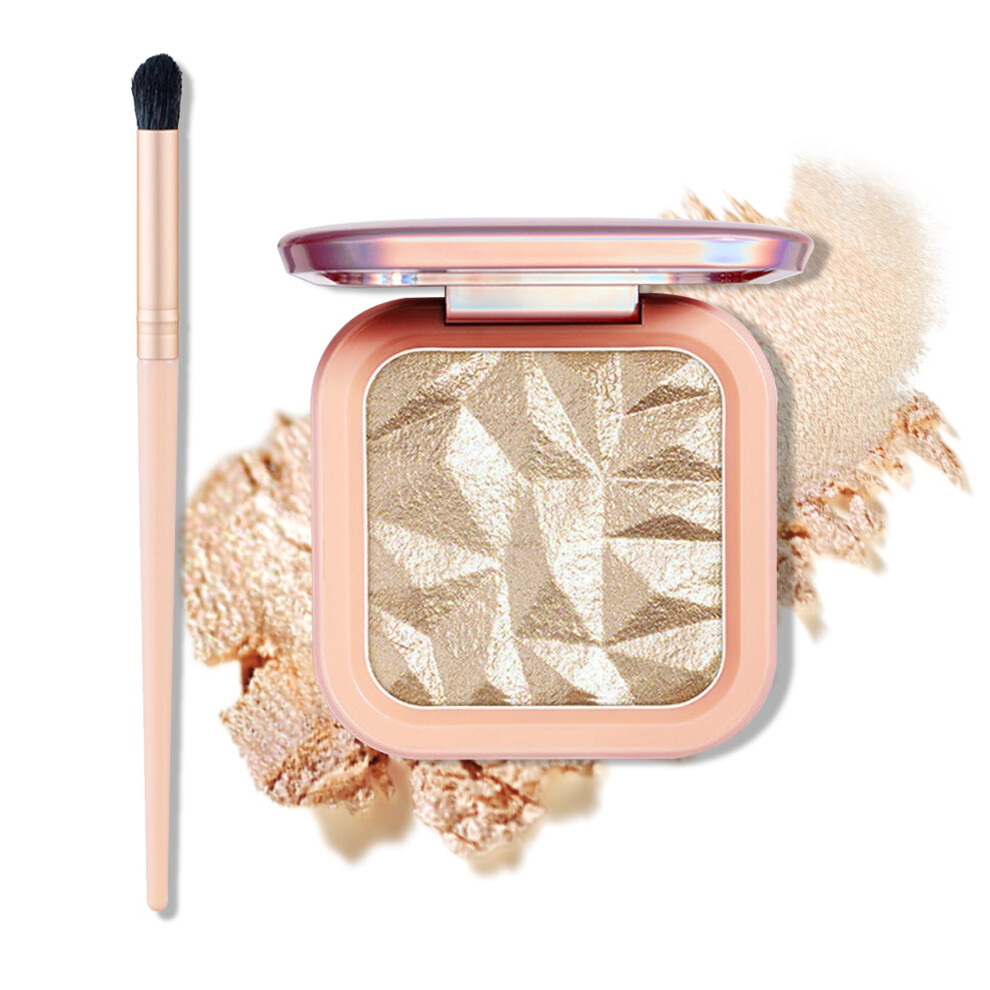 Highlighter Palette Waterproof LongLasting Glow Multiuse Face and Eye Illuminating Nude Finish