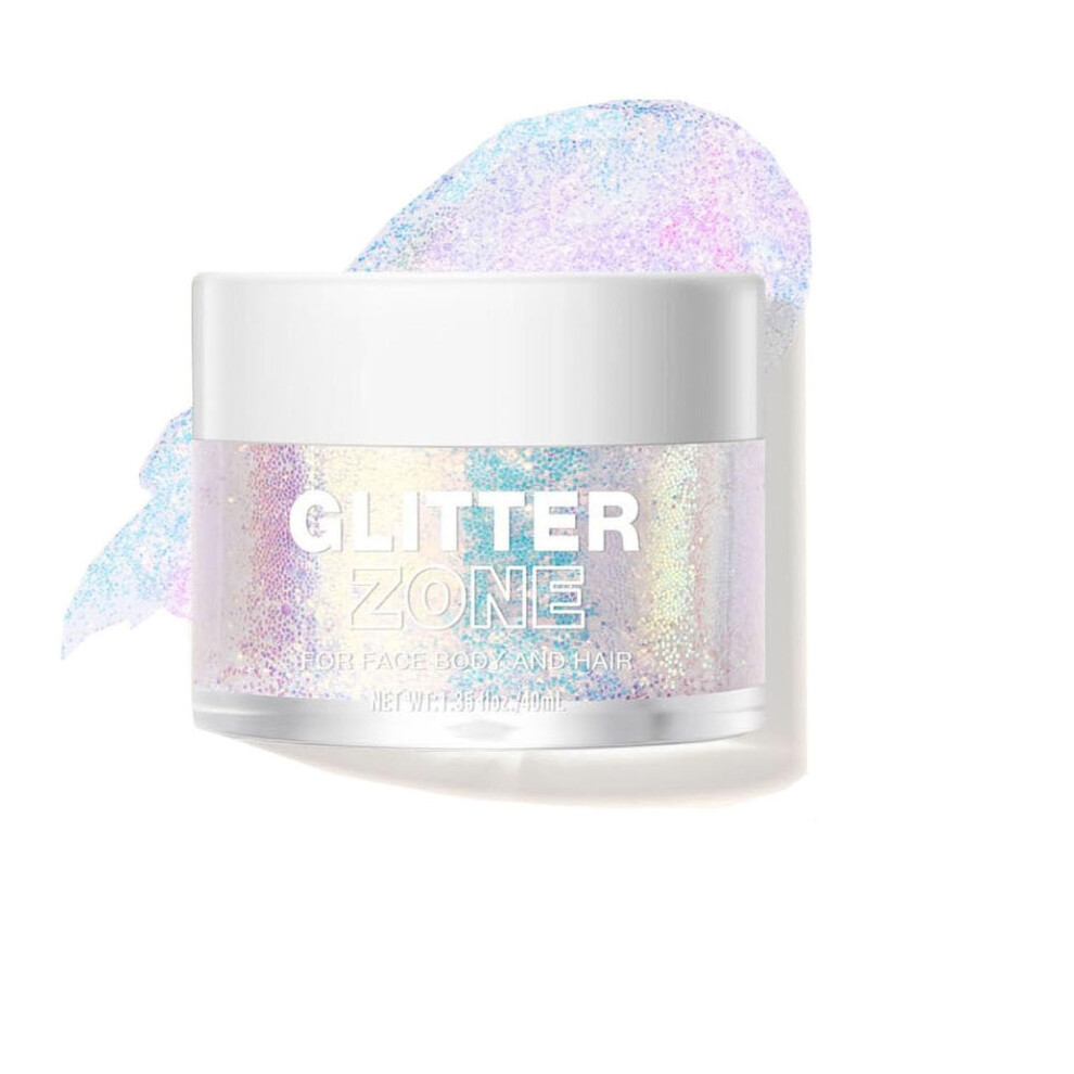 Purple Holographic Body Glitter Gel For Eyes Face And Body Long Lasting Shine Festival Makeup