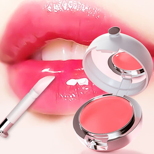 Lip Sleeping Mask with Builtin Mirror and Applicator, Deep Hydration Overnight Lip  (2pcs) 1