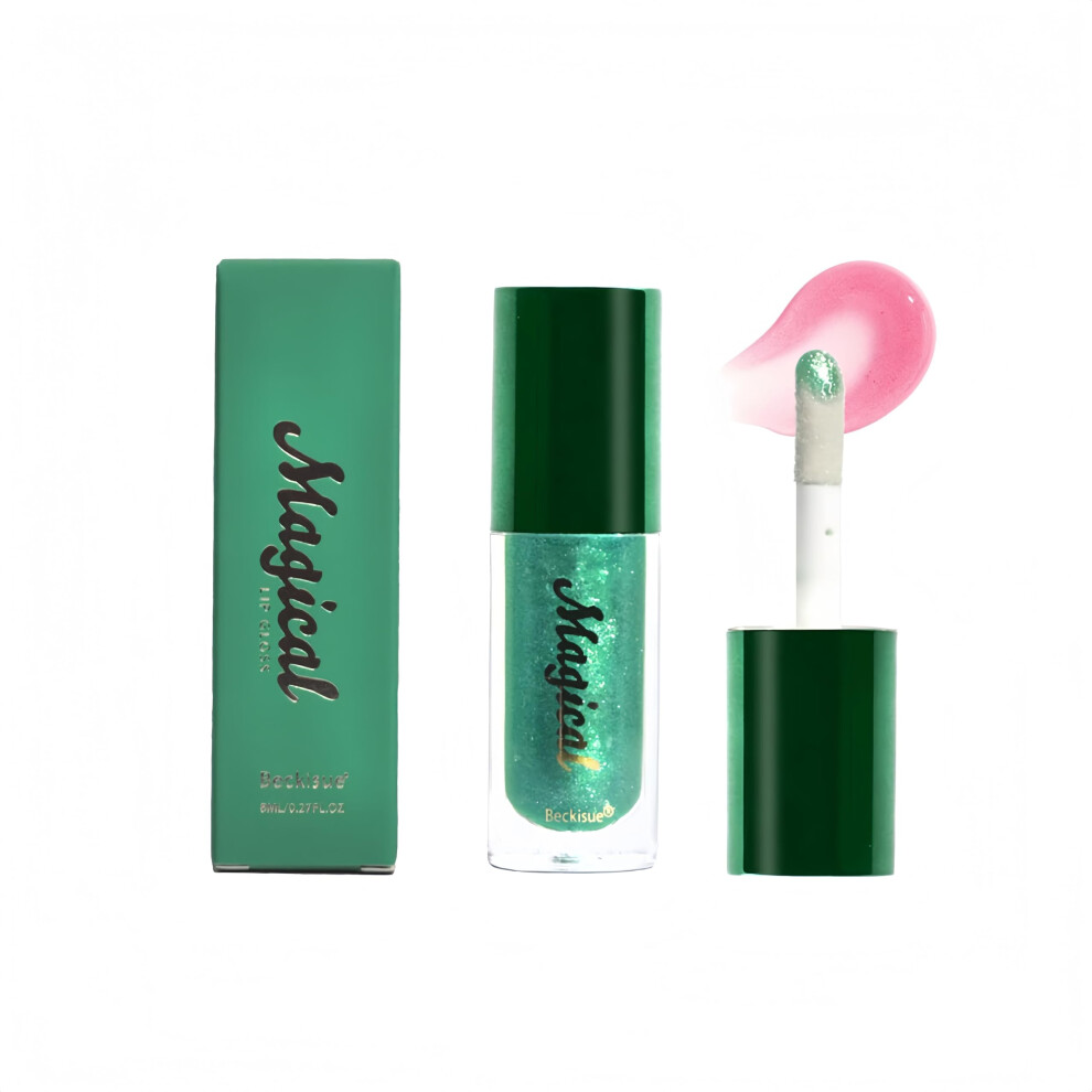 Color Changing Lip Gloss with PH Reactive Formula, Long Lasting Hydration, NonSticky Shine