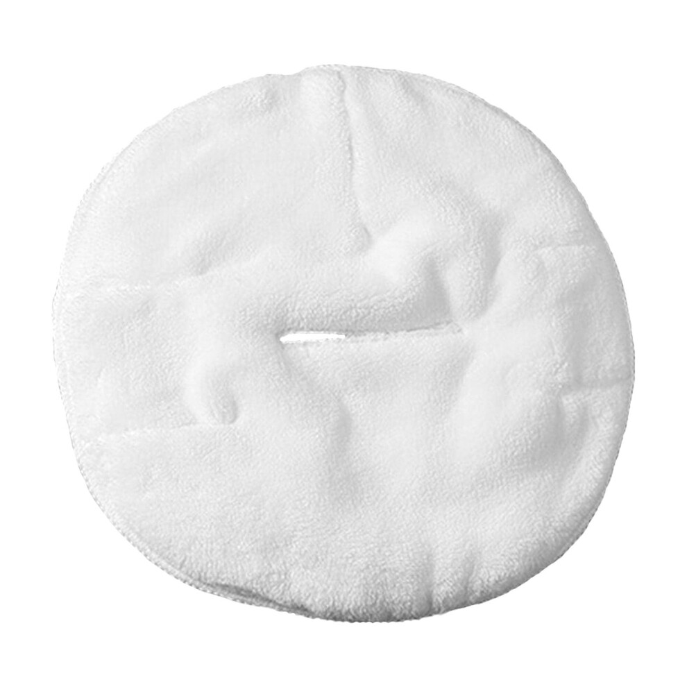 Reusable Face Towel Mask with Heat Therapy, Double Layer Facial Spa Towel for Women, White