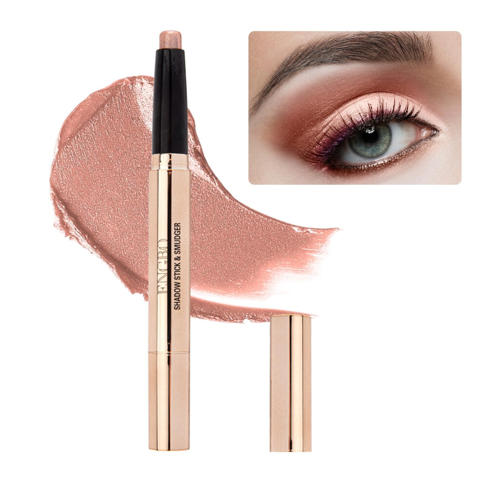 Cream,Gold Waterproof Rose Gold Dual End Cream Eyeshadow Stick With Long Lasting Shimmer And Highlighter