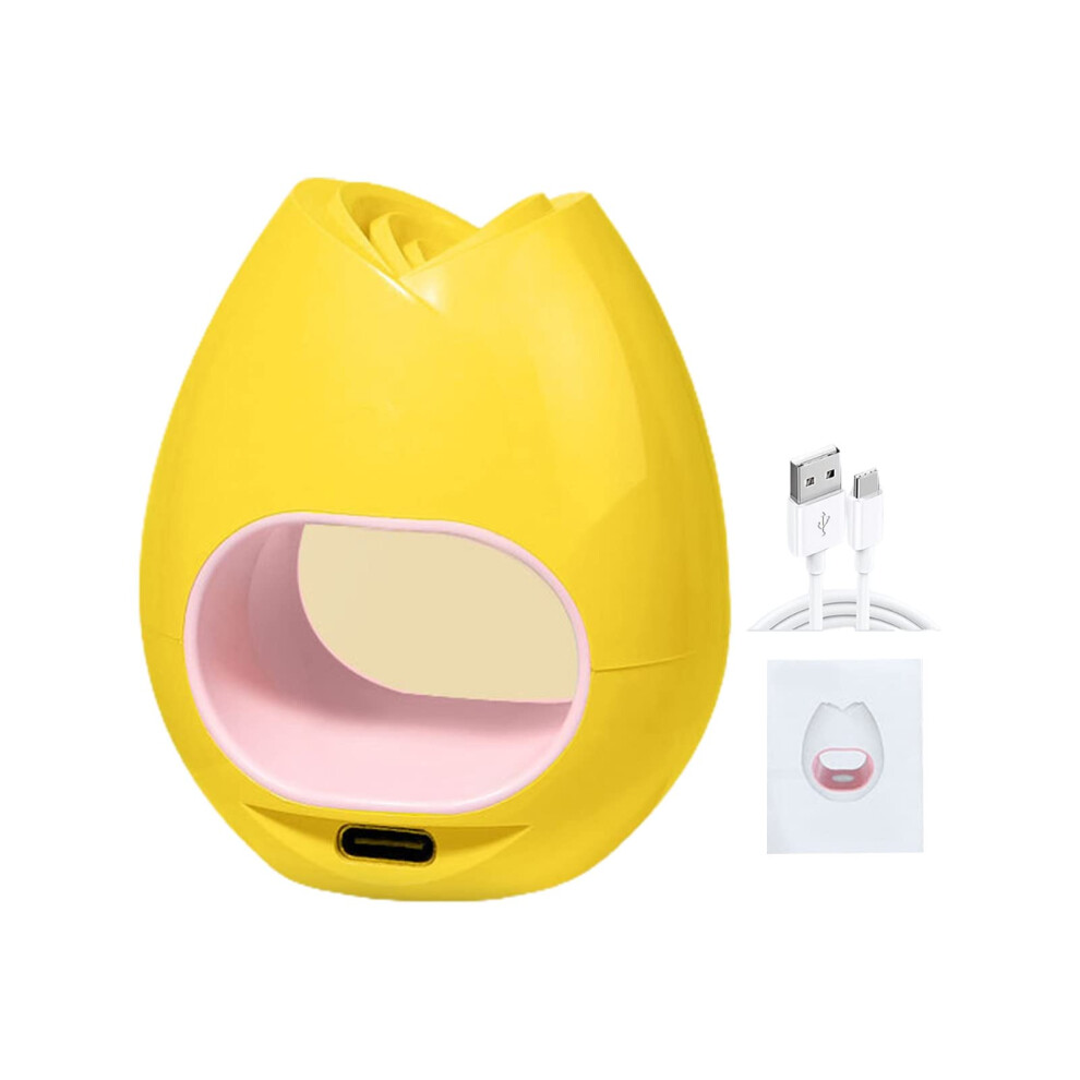 Yellow Rechargeable Uv Led Nail Lamp Cordless Gel Polish Dryer For Manicure And Pedicure