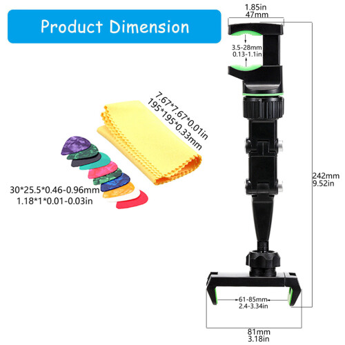 Guitar Head Clip Mobile Phone Holder Live Broadcast Bracket 2