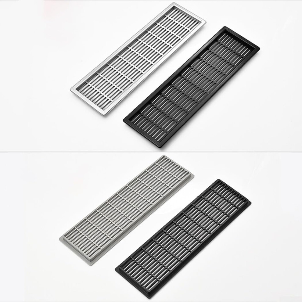 Abs Vent Grill 220X59mm, Vent Grille Cover For Kitchen Plinth, Silver, Compatible With Home Improvement Airflow Systems 9094768507940
