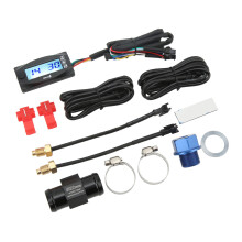 Manomètre LCD 4 en 1 Eau, Température d'huile, Tension pour Moto DC12V, Éclairage de fond Bleu