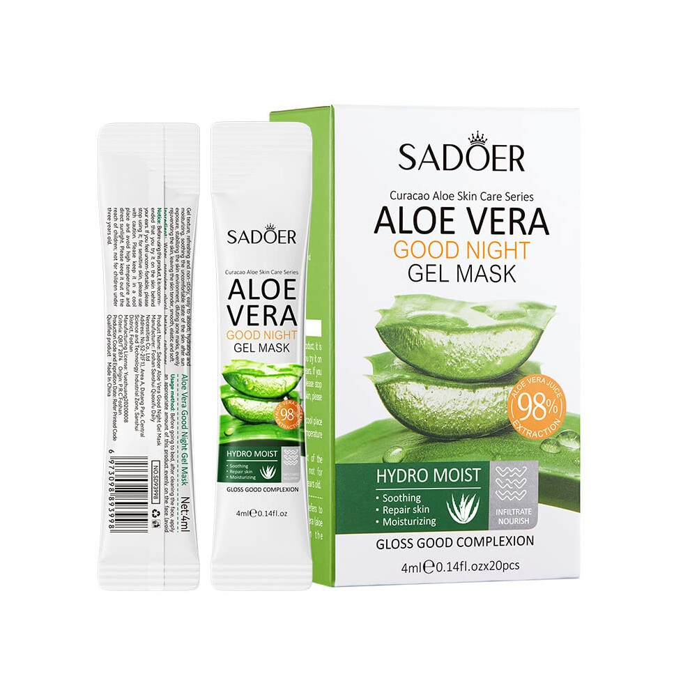 Overnight Face Mask 20 Pack with Oil Control Hydration and Soothing Aloe Vera for Nighttime Skincare