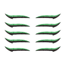 5 Pairs Green Glitter Eyeliner Stickers Waterproof SelfAdhesive Strips for Party and Prom