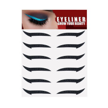 6 Pairs Waterproof Glitter Eyeliner Stickers Self Adhesive Reusable Eye Makeup Strips for Women