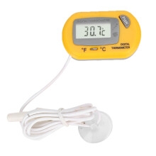 Terrarium Water Temperature Test Digital Thermometer Fish Tank Thermometer With Suction Cup Large LCD Display Easy Read Submerge Probe Aquarium Reptil