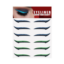 Glitter Eyeliner Stickers 6 Pairs Waterproof Reusable Self Adhesive Sparkling Eyeliner Strips