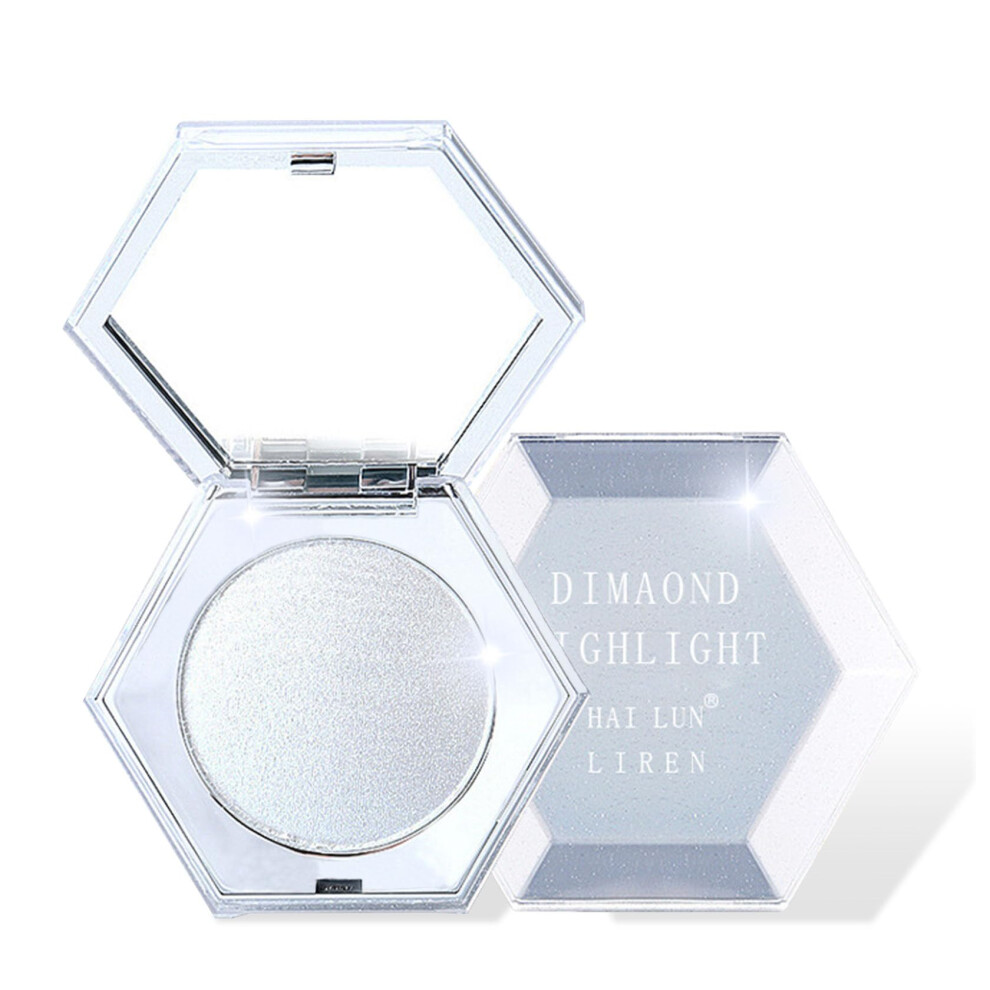 White Pearl Shimmer Highlighter Palette For Face And Body Glow With Buildable Radiant Coverage