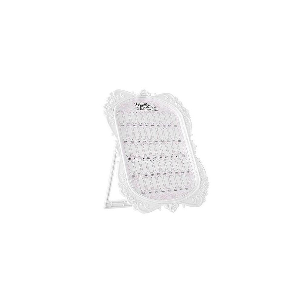 Nail Art Display Rack with 48 Colors Nail Tip Chart for Gel Polish Practice and Salon Color Comparison
