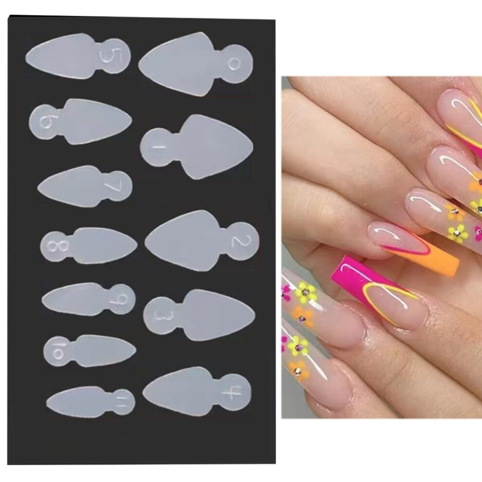 French Nail Tips Guide Stickers for Manicure, Reusable Nail Art Stencils with Multiple Styles