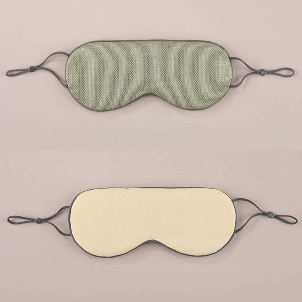 Light Sleep Mask Blackout Eye Mask Reversible Warm Cool Doublesided Ice Silk For Travel And Naps