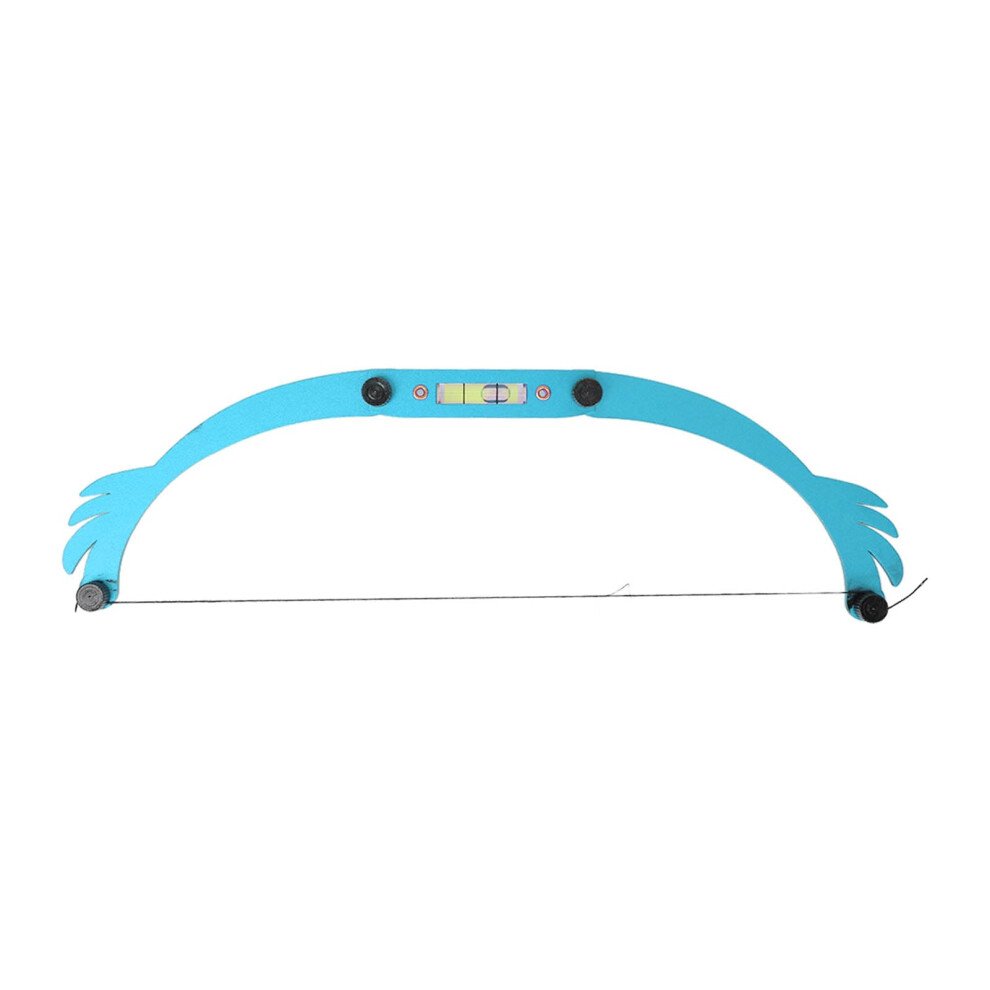 Eyebrow Mapping Ruler Foldable Bow Shape Microblading Tool with Level for Accurate Brow Measuring (Blue)