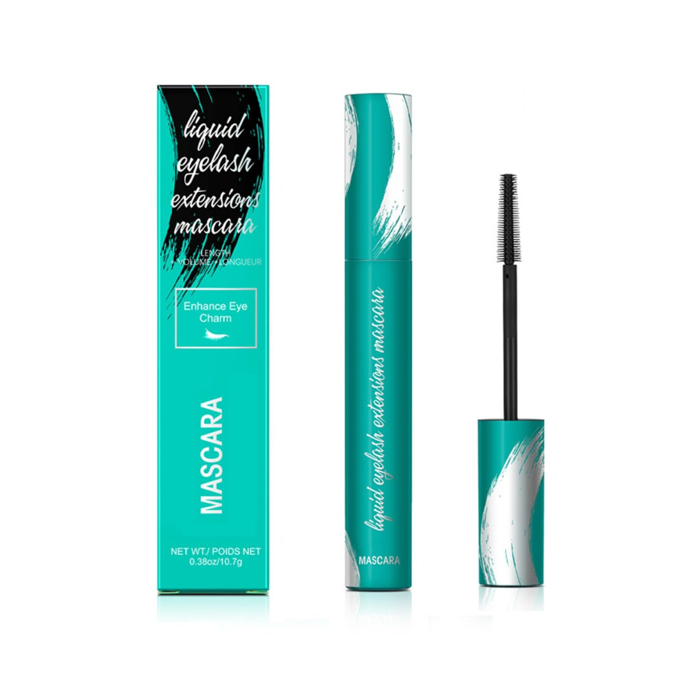 Black Waterproof Lengthening Mascara 2Pcs, Smudge Proof No Clumping Long Lasting Lash Volume